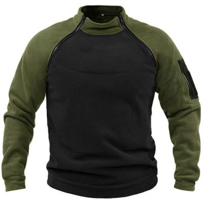 ZYXTIM Men's Recon Combat Shirt Long Sleeve, Breathable Tactical Top Mini Rip-Stop Fabric, with Quarter Zip, Bicep Pockets
