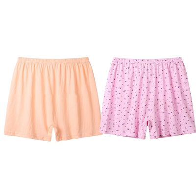 XWSM Women's Boxer Briefs 100% Cotton Loose Underwear Shorts Panties Boyshorts Soft Ladies Seniors Middle Elderly Underpants (Color : C, Size : XL/X-Large)