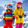 Newcotte 3 Pairs Winter Snow Gloves Kids Waterproof Long Cuff Ski Gloves Warm Mittens for Boys Girls Toddler Outdoor(Warm Style,Aged 6-10) view 2