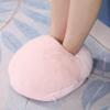 5V Electric Heated Foot Warmers, 55 USB Removable Plush Foot Heater, 15x11x4.7in Heating Slippers Shoes for Home Office(Pink) view 4