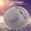 5V Electric Heated Foot Warmers, 55 USB Removable Plush Foot Heater, 15x11x4.7in Heating Slippers Shoes for Home Office(Gray) view 2