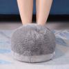 5V Electric Heated Foot Warmers, 55 USB Removable Plush Foot Heater, 15x11x4.7in Heating Slippers Shoes for Home Office(Gray) view 3