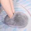 5V Electric Heated Foot Warmers, 55 USB Removable Plush Foot Heater, 15x11x4.7in Heating Slippers Shoes for Home Office(Gray) view 4