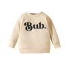Toddler Boys Girls Pullover Sweatshirt Children Letters Plus Babies Color Top Coat Girls Tops Tops (Beige, 3-4 Years) view 1