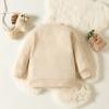 Toddler Boys Girls Pullover Sweatshirt Children Letters Plus Babies Color Top Coat Girls Tops Tops (Beige, 3-4 Years) view 2