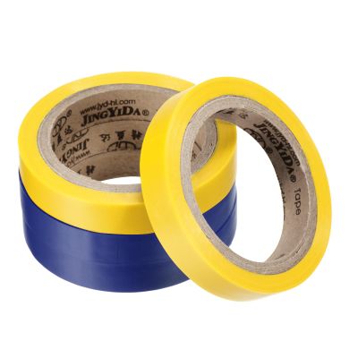 M METERXITY 4 Pack Racquet Overgrip Tape - Badminton Tennis Racket Grip Finishing Tape Wrap Tape Sticky Non-Slip, Apply to Tennis Racket (26Ft, Blue/Yellow)