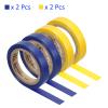M METERXITY 4 Pack Racquet Overgrip Tape - Badminton Tennis Racket Grip Finishing Tape Wrap Tape Sticky Non-Slip, Apply to Tennis Racket (26Ft, Blue/Yellow) view 4