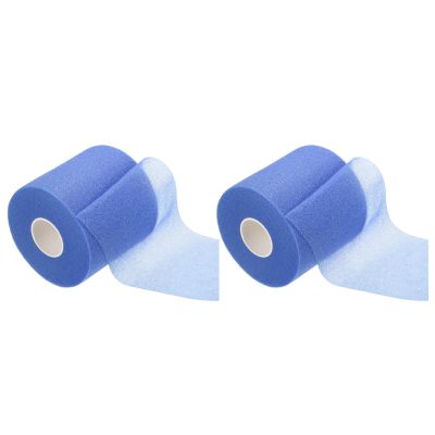 M METERXITY 2 Pack Badminton Grip Cushion Wrap - PE Overgrip Wrap Tape Anti Slip Backing Film, Apply to Ball Racket Sports Training (30 Yard, Blue)