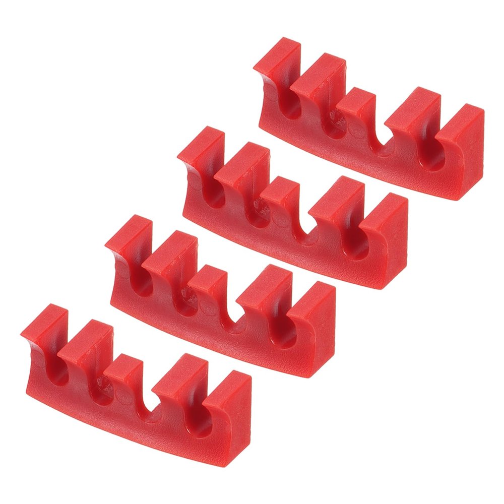 M METERXITY 4 Pack Badminton Stringing Racquet Load Spreader - Badminton Pressure Reducer Stringing Protector Threading Machine Adapter for Repair Fixing (Red)
