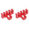 M METERXITY 2 Pack Badminton Stringing Racquet Load Spreader - Badminton Pressure Reducer Stringing Protector Threading Machine Adapter for Training (Red)