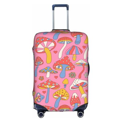 EdNeY Retro Hippie Magic Mushroom Psychedelic Travel Luggage Cover Elastic Anti-scratch Suitcase Cover Protector Spandex Stretch Luggage Baggage Covers Fits 18-21 Inch Luggage,S