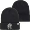 47 NBA Unisex-Adult Primary Logo Cuffed Knit Primary Logo Team Color Beanie Hat Cold Weather Hat, One Size (Brooklyn Nets Black) view 1