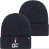 47 NBA Unisex-Adult Primary Logo Cuffed Knit Primary Logo Team Color Beanie Hat Cold Weather Hat, One Size (Washington Wizards Navy) view 1