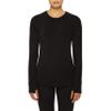 Cuddl Duds ClimateRight Women's Stretch Fleece Long Sleeve Base Layer Top - Crew Neck - XL Black view 1