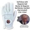 Scale Wear Design Trump Mugshot Golf Gloves Mens - Cabretta Leather Golf Gloves with Donald Trump Mugshot Ball Marker and Hat Clip Shocker view 2
