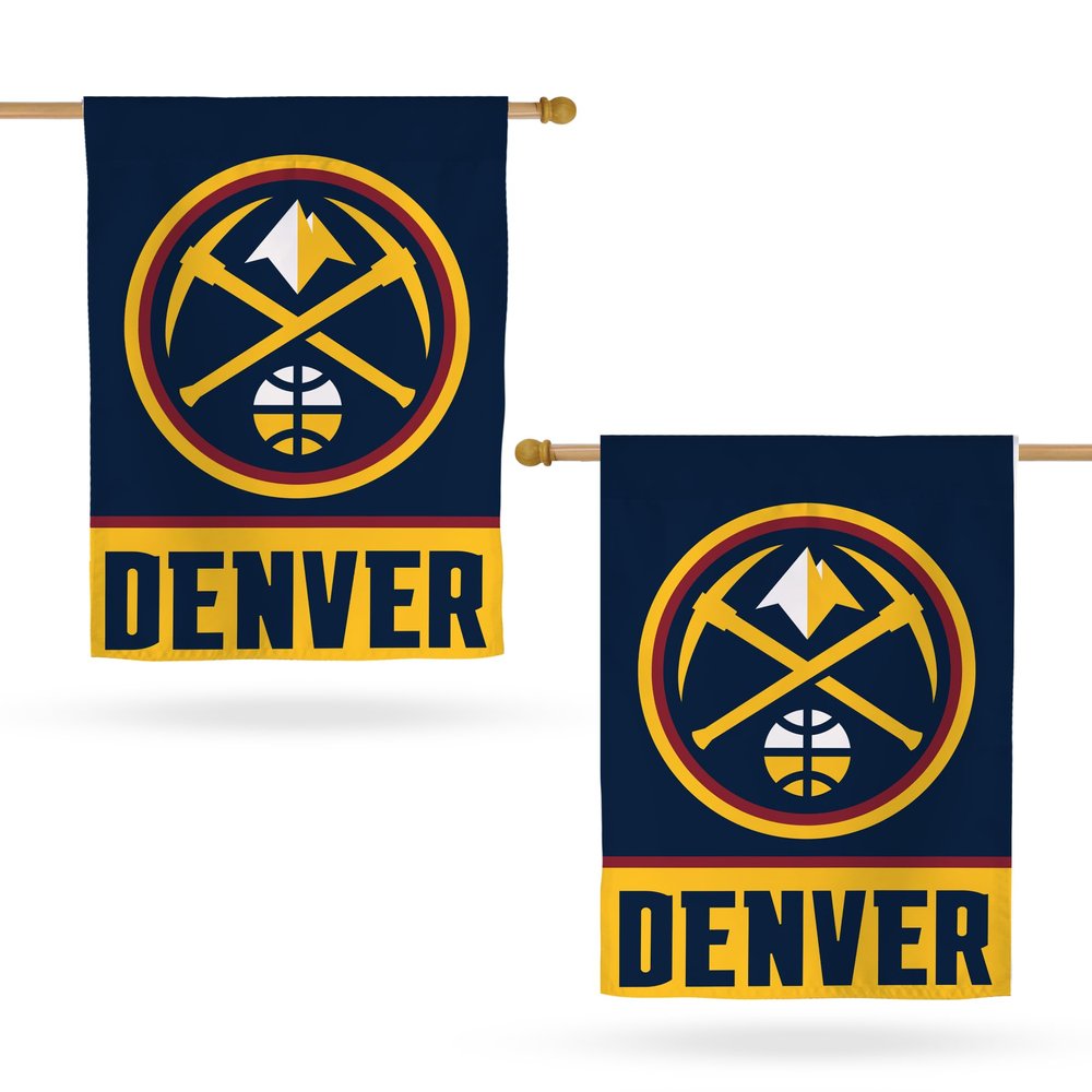 Desert Cactus Denver Nuggets NBA Team Banner Flag - 40 x 30 inch Double-Sided 3-Ply Banner for Indoor/Outdoor Use, Durable NBA Spirit (House Flag A)