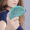 American Darling Western Sunglass Case Hand Tooled Floral Carved Genuine Leather 3in (H) X 4in (W) X 1in (D) view 2