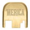NDZ Performance Rear Slide Cover Back Plate for Gen 1-4 Glock 17 19, 9mm .40 .357 .45, Custom Laser Engraved Images on Brass, Made in The USA - Merica view 1