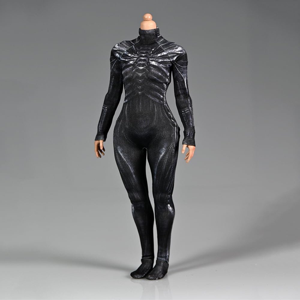 Fremego 1/6 Scale Female Clothes,Female Tight Stretch Bodysuit Jumpsuit Outfit Clothing for 12inch PH TBL JO Seamless Action Figure Body (T)