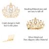 YARIEW 16th Birthday Decorations: Gold Tiara and Sash Set for Sweet Sixteen Girls view 4