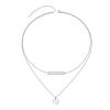 Alphm S925 Sterling Silver Choker Short Dainty Layered Dot Bar Multilayer Vertical Pendant Necklace for Women Jewelry view 1
