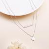 Alphm S925 Sterling Silver Choker Short Dainty Layered Dot Bar Multilayer Vertical Pendant Necklace for Women Jewelry view 3