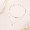 Alphm S925 Sterling Silver Choker Short Dainty Layered Dot Bar Multilayer Vertical Pendant Necklace for Women Jewelry view 4