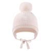 JANGANNSA Basic Winter Baby Boys Beanie Pompom Knitted Girls Hat Kids Earflap Beanies Warm Infant Toddler Hats (6-24 Months, Beige Hat) view 2