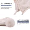 JANGANNSA Basic Winter Baby Boys Beanie Pompom Knitted Girls Hat Kids Earflap Beanies Warm Infant Toddler Hats (6-24 Months, Beige Hat) view 4
