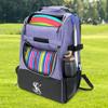 Disc Golf Backpack Bag - 24+ Disc Capacity, Durable Water-Resistant Polyester, Ergonomic Comfortable Carry, Multi-Functional Disc Golf Bag for Men & Women, Heather Purple & Black view 2