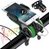 Bike Light with Waterproof Wireless Speaker Set,6 Functions Come with Bicycle Bell,Phone Holder,Speaker view 1