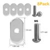 AONTOKY 8Pcs Stainless Steel Kayak Rail Track Screw Nuts Tie Down Mount Eyelet Rail Mounting Accessories Screws for Kayaks Canoe Boats view 2