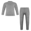Loodgao Kids Thermal Underwear Set Long Johns Base Layer Mock Neck Long Sleeve T-Shirt and Pants for Boys Girls Gray 2-3 view 1