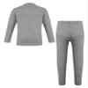 Loodgao Kids Thermal Underwear Set Long Johns Base Layer Mock Neck Long Sleeve T-Shirt and Pants for Boys Girls Gray 2-3 view 2