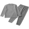 Loodgao Kids Thermal Underwear Set Long Johns Base Layer Mock Neck Long Sleeve T-Shirt and Pants for Boys Girls Gray 2-3 view 4