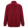 ZYXTIM Mens Corduroy Shirts 1/4 Button Up Long Sleeve Henley Shirts Waffle Stand Collar Ribbed T-Shirts Fashion Casual Polo Sweatshirts Plus Size view 3