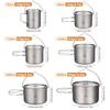 ADBEN Titanium Pot 750ml/900ml/1100ml/1600ml/2000ml/2800ml Ultralight ing Pot with Lid and Foldable Handle Outdoor Camping Backpacking Cooking Picnic view 2