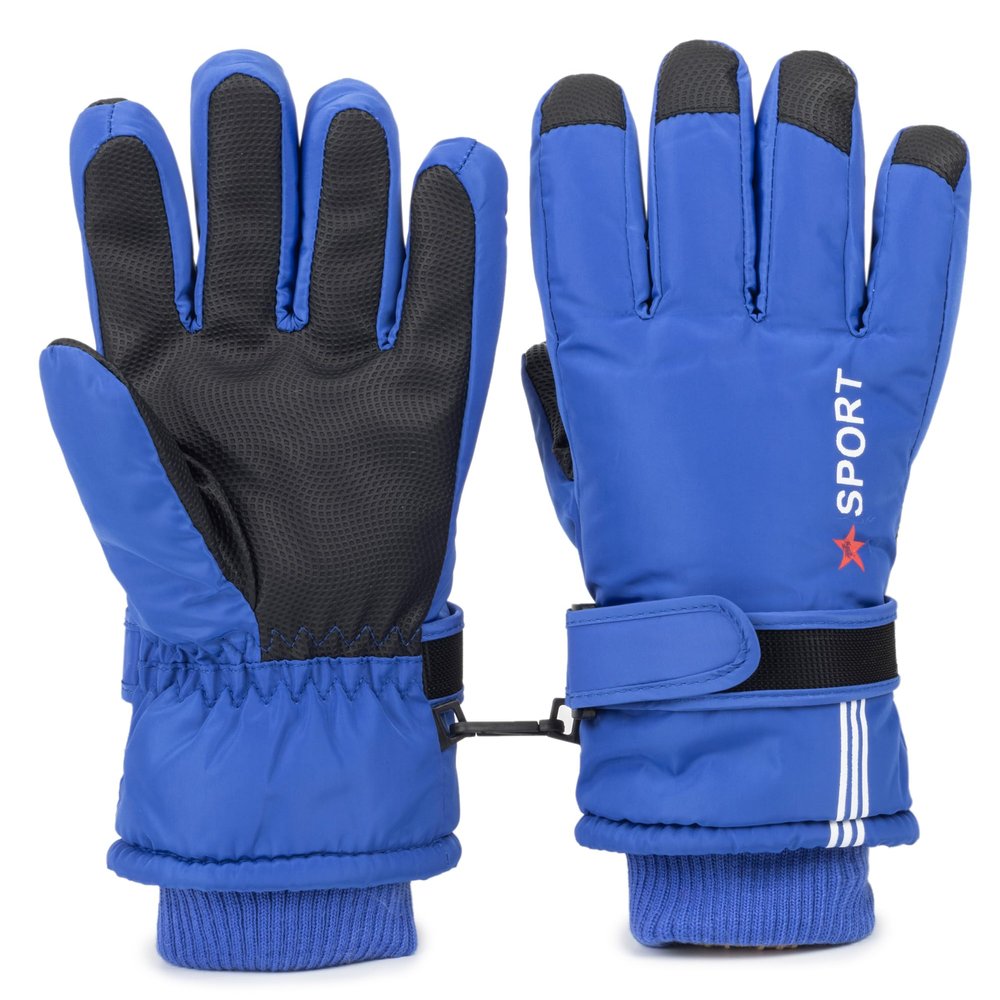 KorhLeoh Winter-Ski-Gloves for Kids - Waterproof Warm Snow Gloves Cold-Weather Non-Slip for Skiing-Snowboarding Outdoor Sports