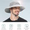 ZOORON Boonie Hat UPF 50+ Cooling Sun Hat for Men and Women,Wide Brim Bucket Hats with UV Protection for Safari Hiking Beach Light Grey view 2