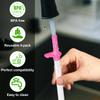 4pcs Replacement Straws with Bite Valve for Zak Designs Kelso 15 oz, with 1 Cleaning Brush Reusable Kids Cup Replacement Straws Accessory for Zak, BPA-Free (Pink) view 4