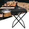 Xcello Outdoor Camping Stool,Portable Folding Stool,with Storage Bag Strong Toughness Dirt Resistant and Durable for Adults Fishing Hiking(S-Black) view 2