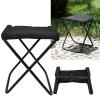 Xcello Outdoor Camping Stool,Portable Folding Stool,with Storage Bag Strong Toughness Dirt Resistant and Durable for Adults Fishing Hiking(S-Black) view 3