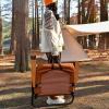 Padded Outdoor Garden Camping Folding Chair,Portable Camping Chair ,Aero-aluminium Alloy Bracket + Oxford Cloth Material, Comfortable To Sit On, Brown Folding Sun Loungers, 3 Pieces Outdoor Folding Ch view 3
