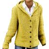 Akivide Women Button Down Hooded Cardigan Sweater Oversized Trendy Long Sleeve Solid Knitted Outwear Coat Plus Size with Pocket view 1