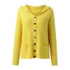 Akivide Women Button Down Hooded Cardigan Sweater Oversized Trendy Long Sleeve Solid Knitted Outwear Coat Plus Size with Pocket view 3