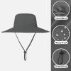 ZOORON Boonie Hat UPF 50+ Cooling Sun Hat for Men and Women,Wide Brim Bucket Hats with UV Protection for Safari Hiking Beach Dark Grey view 3