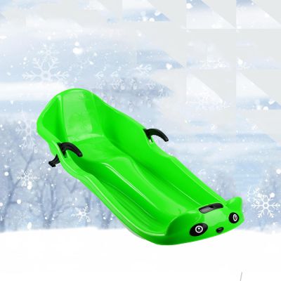 Double Handle Children's Sled, Double Thickened Sled, Anti-Freeze and Wear-Resistant Sled, Sled with Pull Rope
