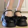 Cute Sweet Mary Jane Shoes Chunky Low Heel Lolita Wedges T-Straps Oxfords Gothic Punk Platform Round Toe Dress Shoes view 2