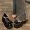 Cute Sweet Mary Jane Shoes Chunky Low Heel Lolita Wedges T-Straps Oxfords Gothic Punk Platform Round Toe Dress Shoes view 3