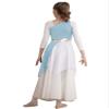 Aislor Kids Girls One Shoulder Praise Dance Dress Lyrical Modern Dance Dress Tunic Liturgical Worship Costume Dancewear Light Blue 16 Years view 2